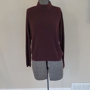 Casual Corner Deep Burgundy Turtleneck Sweater